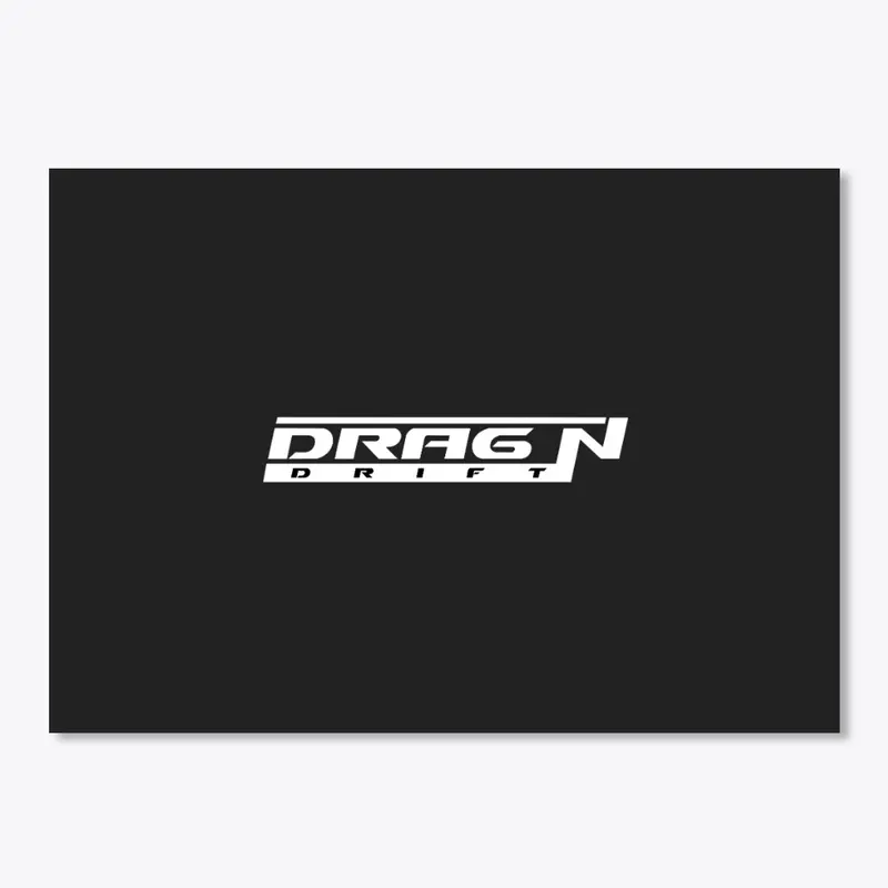 Drag N Drift White Logo Sticker