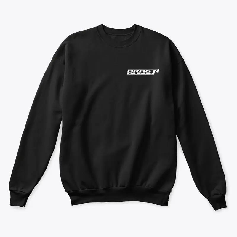 Drag N Drift White Logo Crewneck