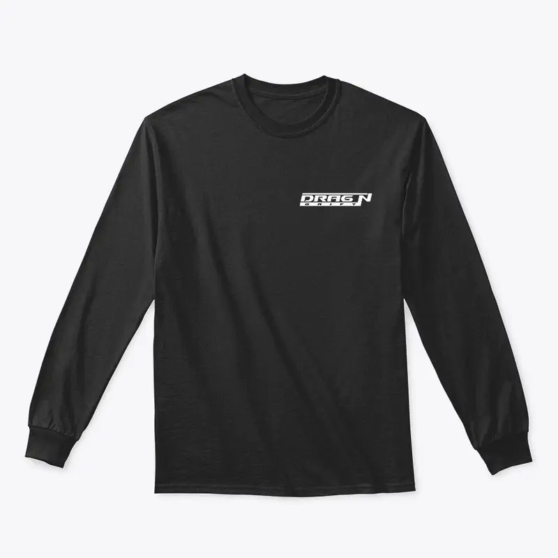 Drag N Drift White Logo Long Sleeve Tee